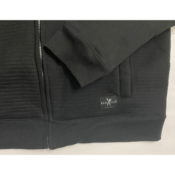 Marc Ecko Cut & Sew Jacket Mens 2XL Black Gray Quilted Full Zip - Picture 6 of 14